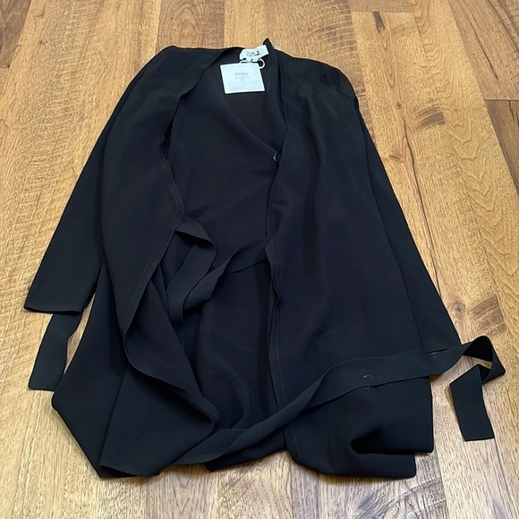 NWT Diane Von Furstenberg Women’s Black Long Cardigan Size S - Picture 1 of 6